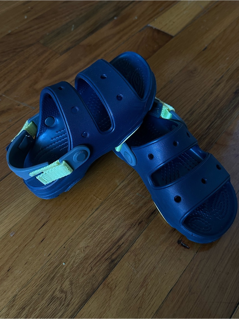 Kids Navy Blue Crocs Sandals (with Velcro)